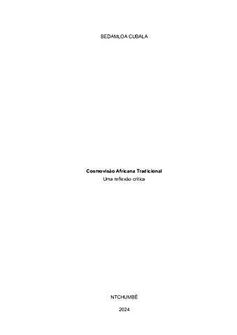 BECUPE -Kosmovison afrikanu